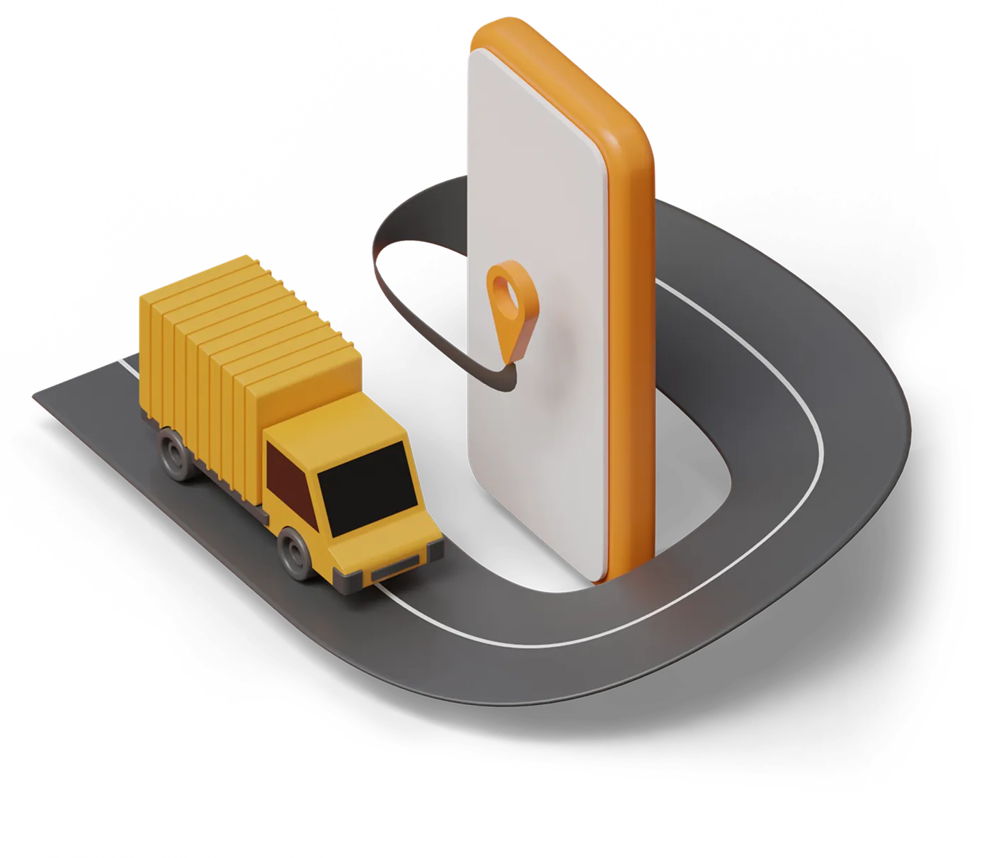 Delivery Truck moving to destination
